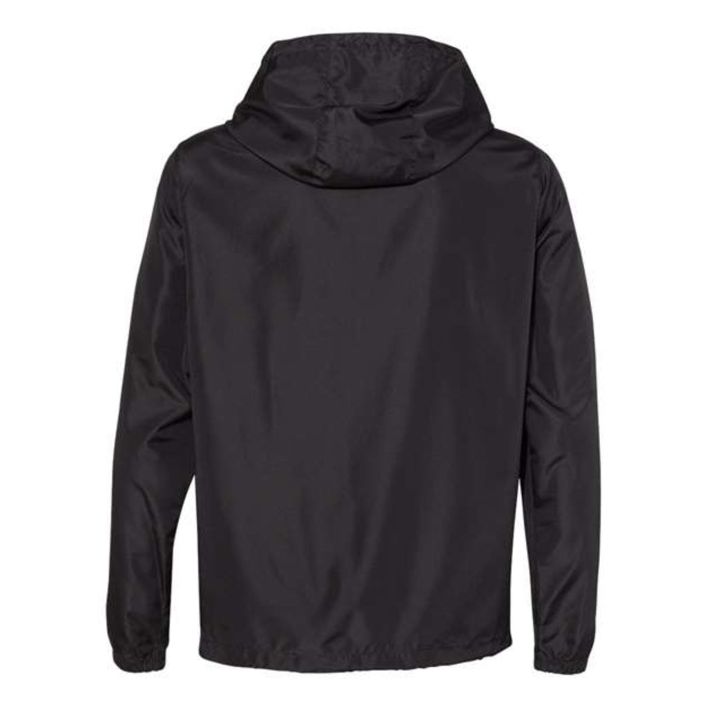 Independent Trading Co. Unisex Lightweight Quarter-Zip Windbreaker Pullover Jacket - Black, XL