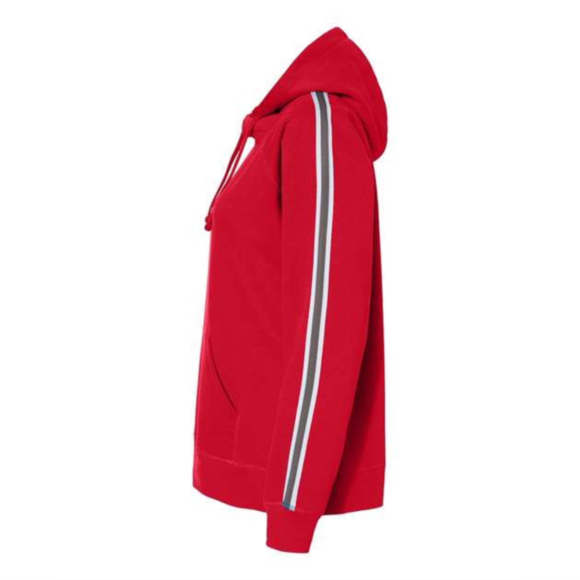 J. America Women's Rival Fleece Hooded Sweatshirt - Red, L