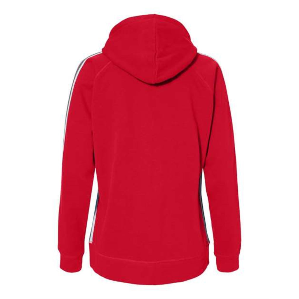 J. America Women's Rival Fleece Hooded Sweatshirt - Red, L