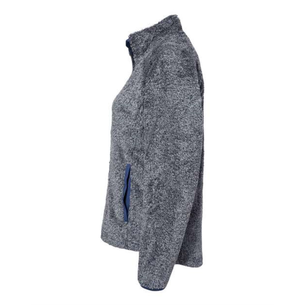 J. America Women's Boundary Shag Frosty Sherpa Full-Zip - Navy, S