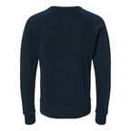 J. America Ripple Fleece Raglan Crewneck Sweatshirt - Navy, S