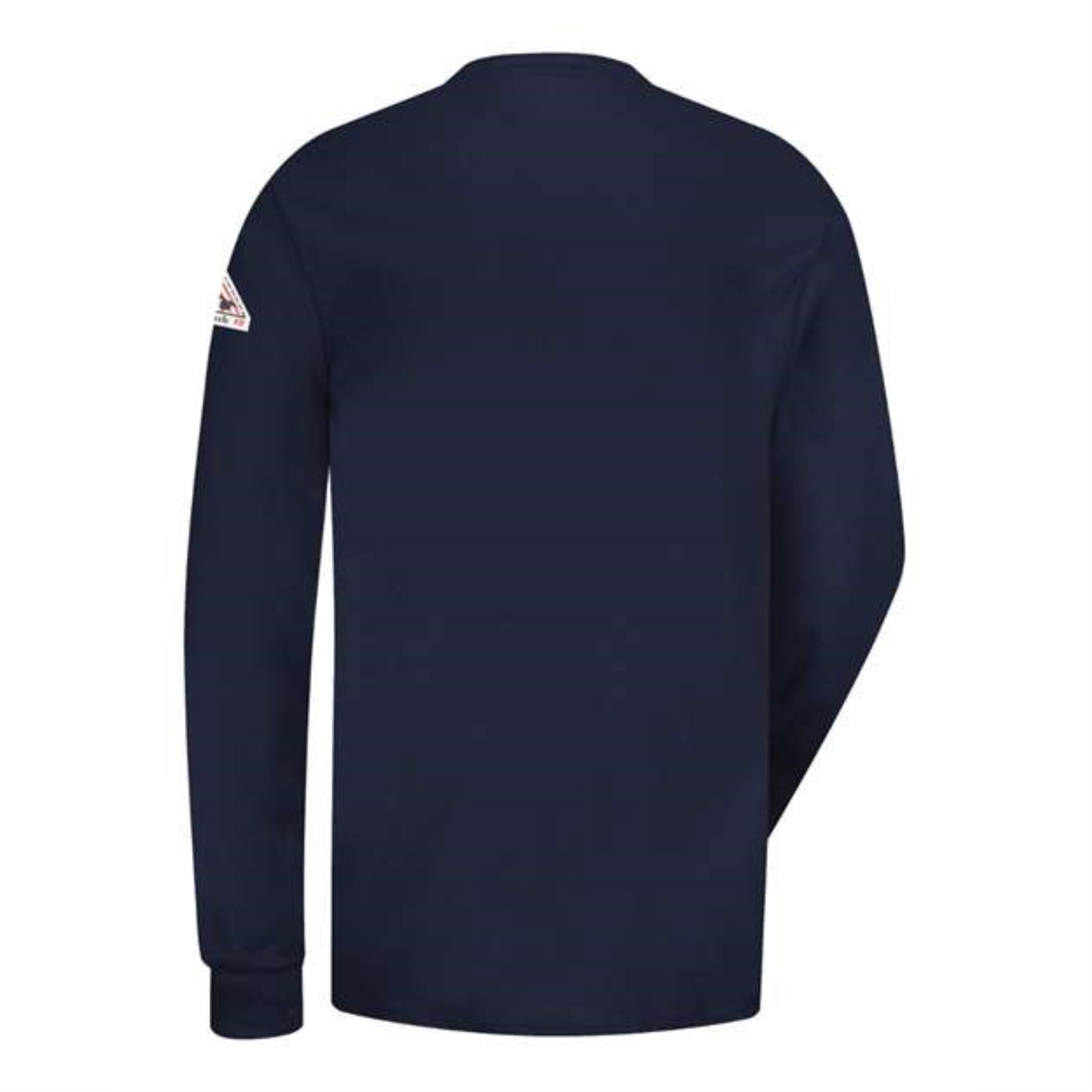 Bulwark Long Sleeve Tagless Henley Shirt - Navy, XL