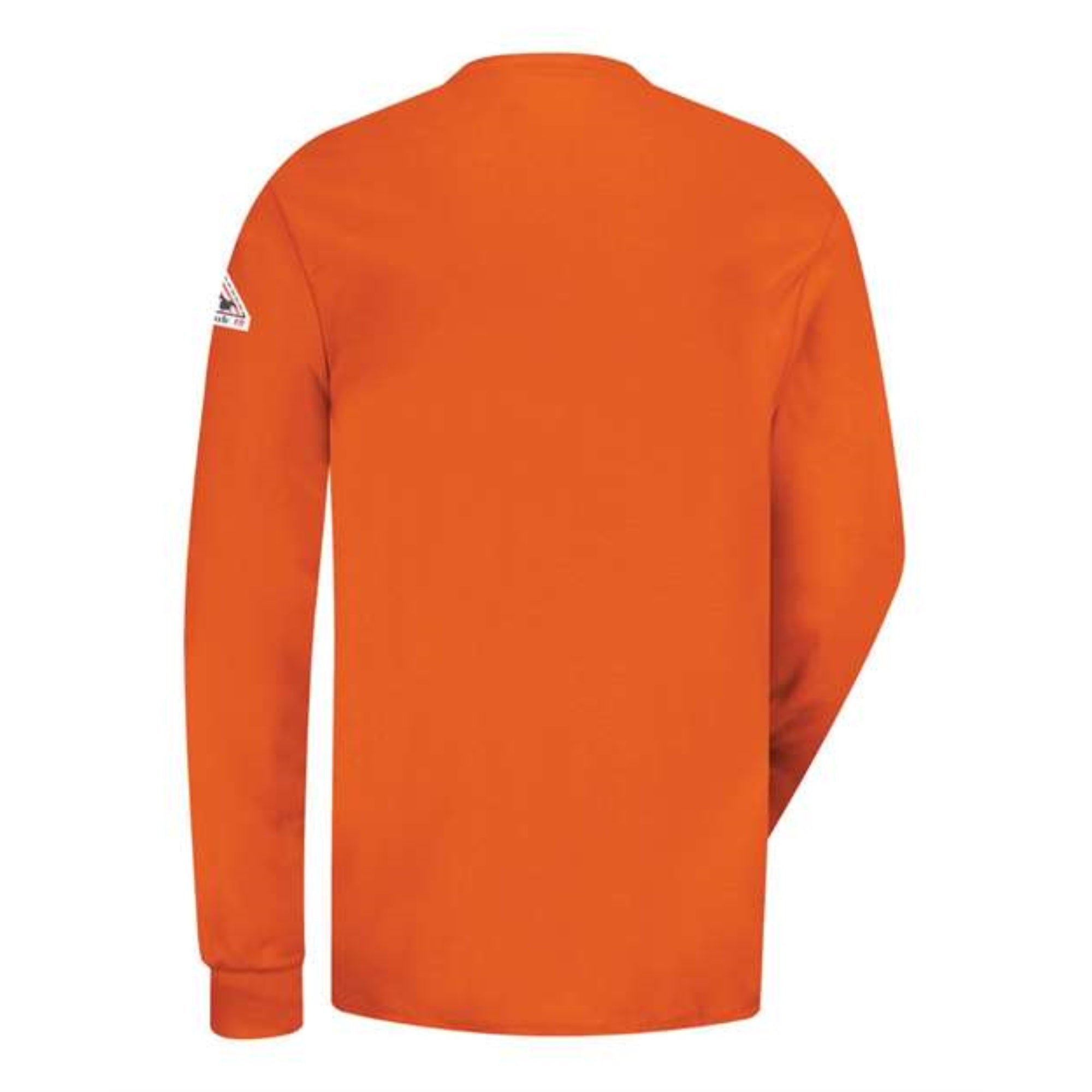 Bulwark Long Sleeve Tagless Henley Shirt - Orange, XL