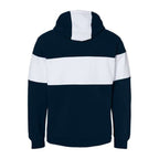 J. America Varsity Fleece Colorblocked Hooded Sweatshirt - Navy, S