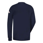 Bulwark Long Sleeve Tagless Henley Shirt - Long Sizes - Navy, LT
