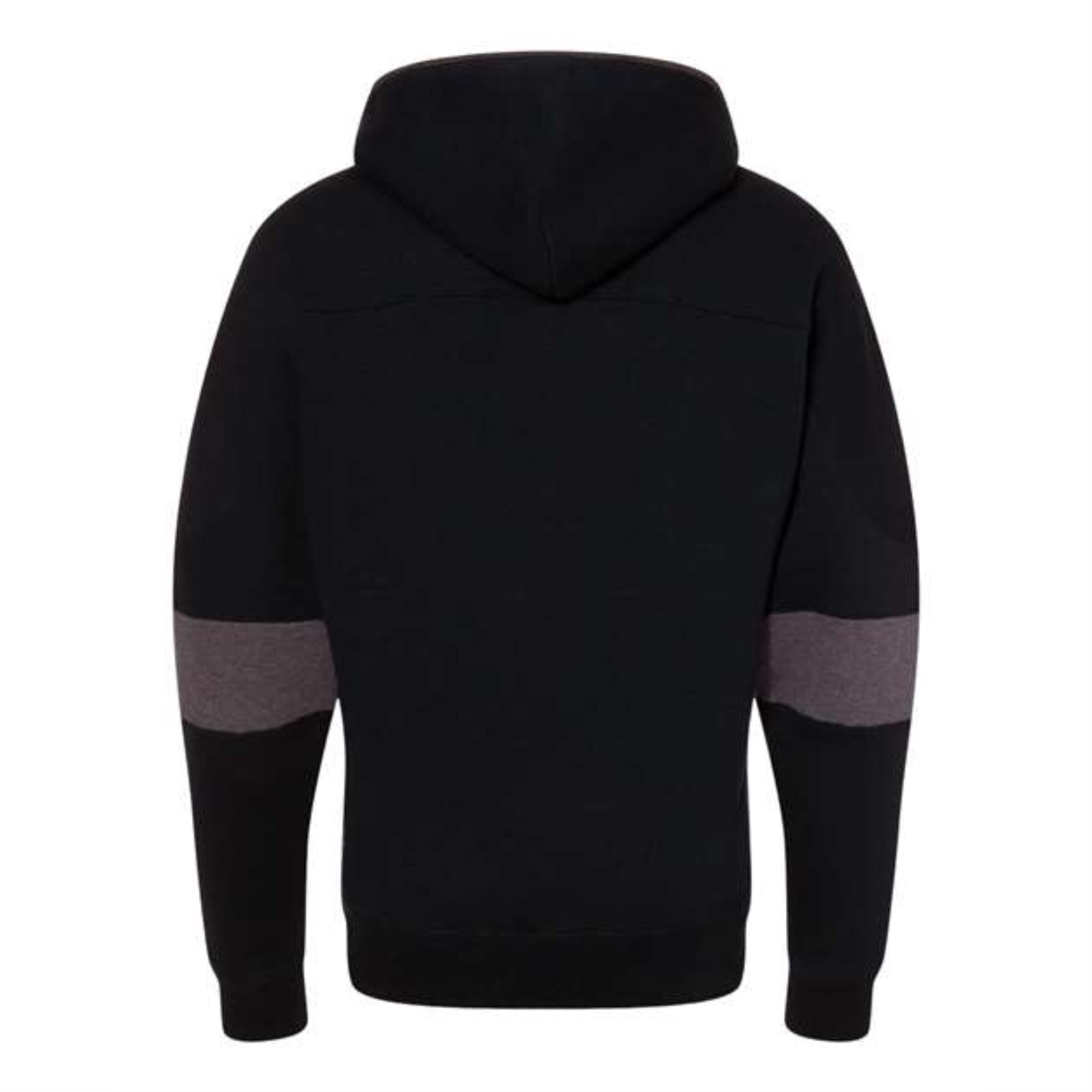 J. America Sport Lace Colorblocked Fleece Hooded Sweatshirt - Black, M