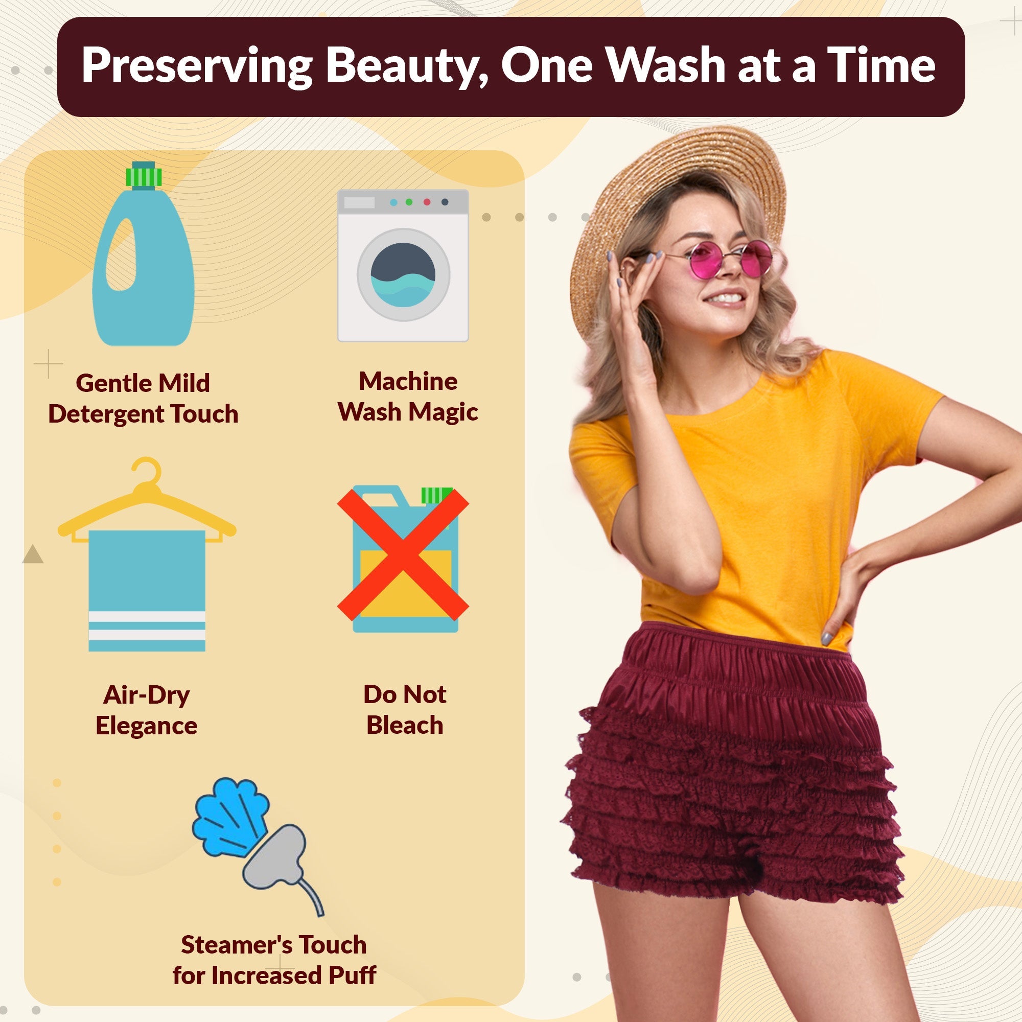 N20 Women's Sexy High Waist Ruffled Petti pants - Wine