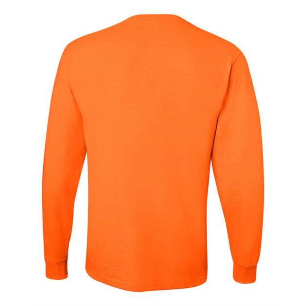 JERZEES Dri-Power Long Sleeve 50/50 T-Shirt - Safety Orange, S