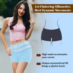 N20 Women's Sexy High Waist Ruffled Petti pants-Light Blue