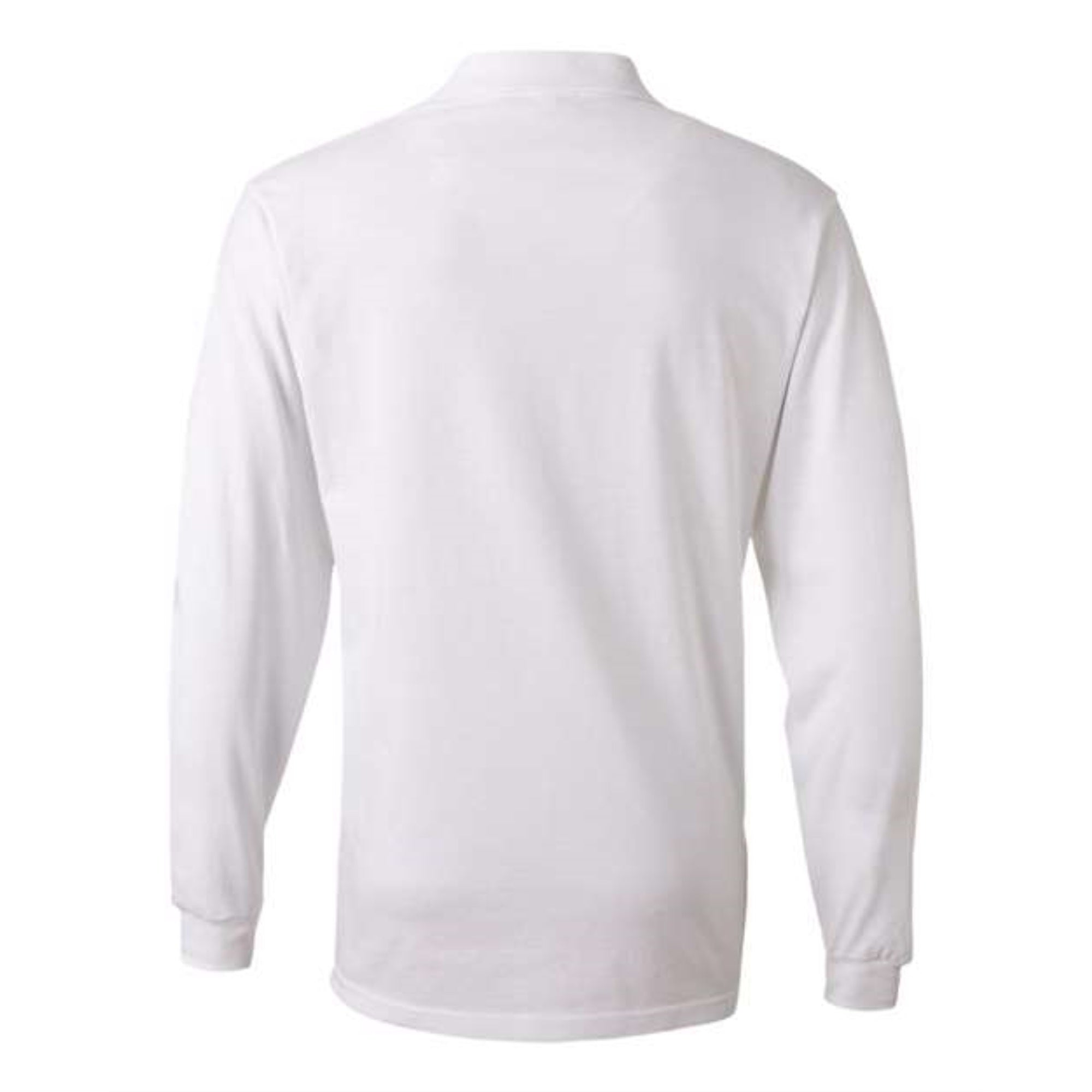 JERZEES SpotShield 50/50 Long Sleeve Sport Shirt - White, M