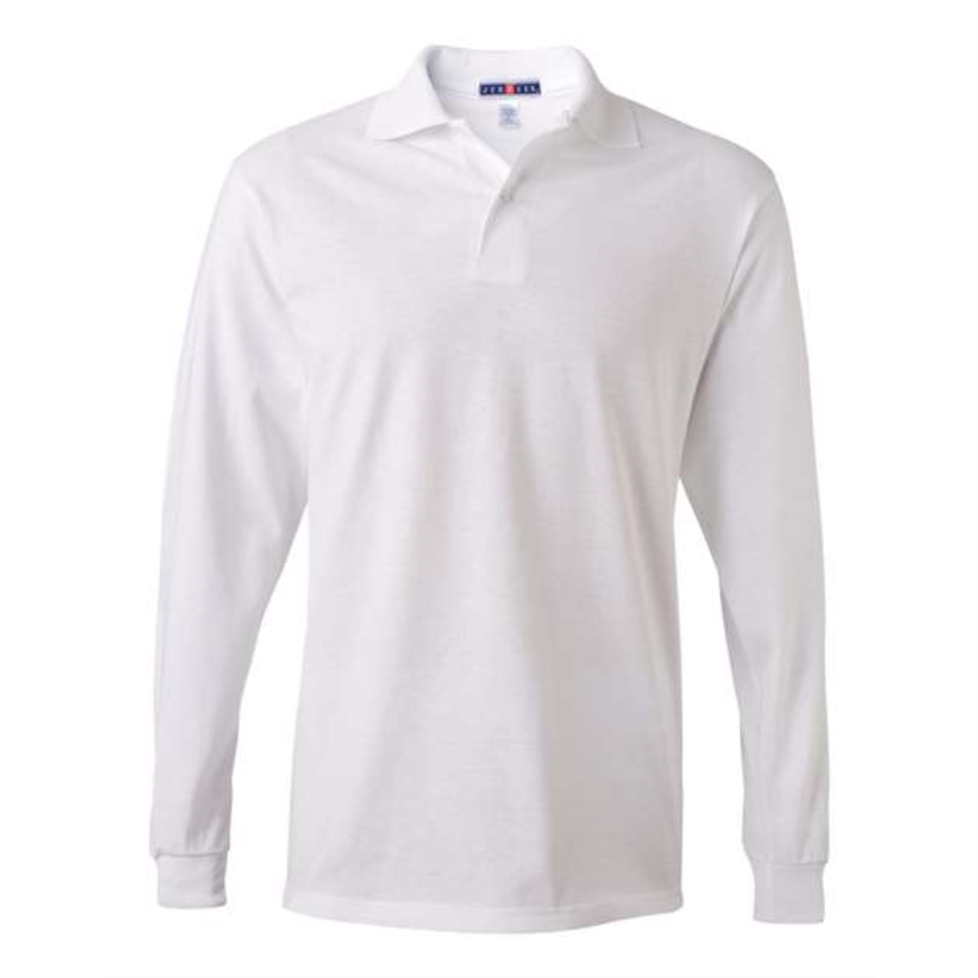JERZEES SpotShield 50/50 Long Sleeve Sport Shirt - White, L