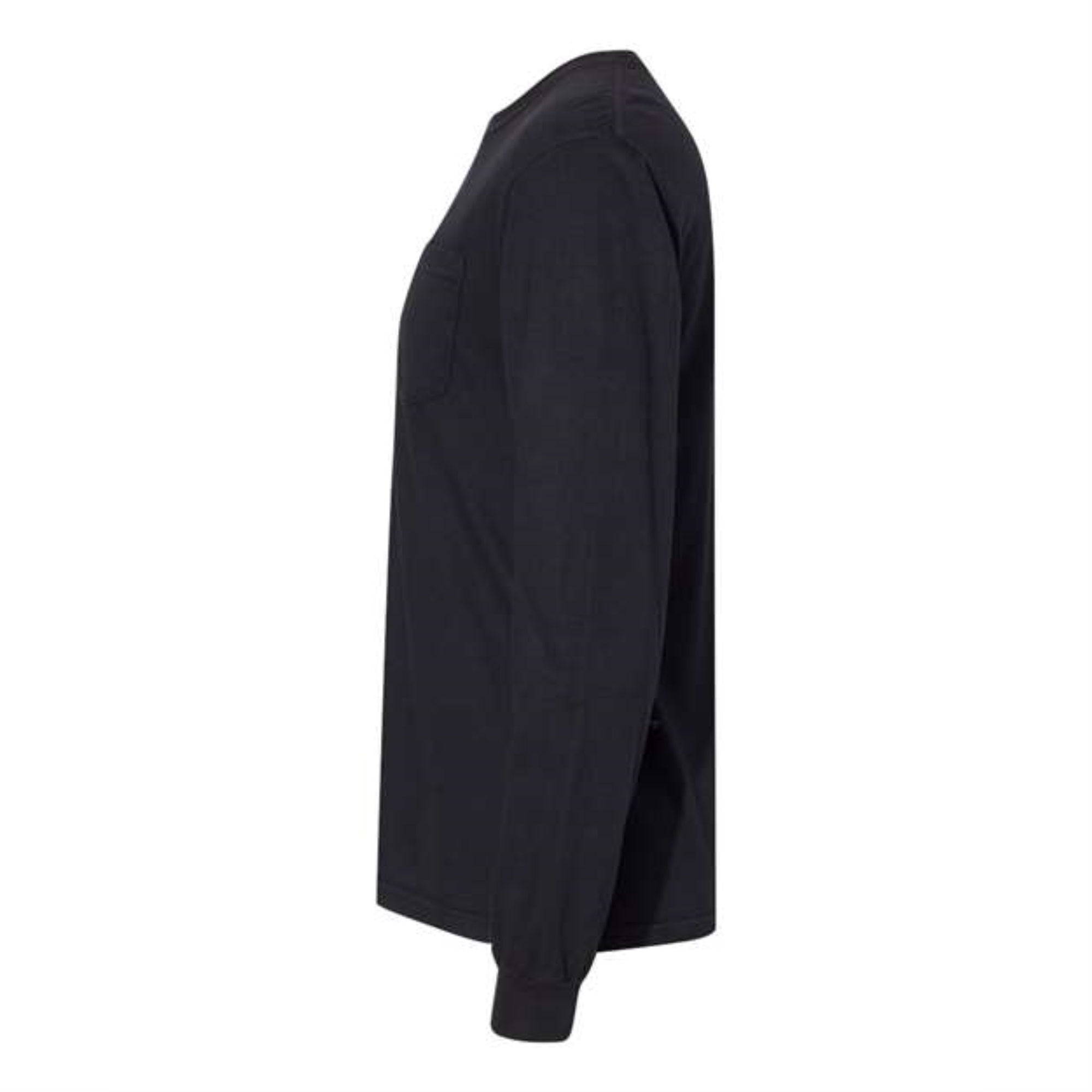 Comfort Colors Garment-Dyed Heavyweight Long Sleeve Pocket T-Shirt - Black, L