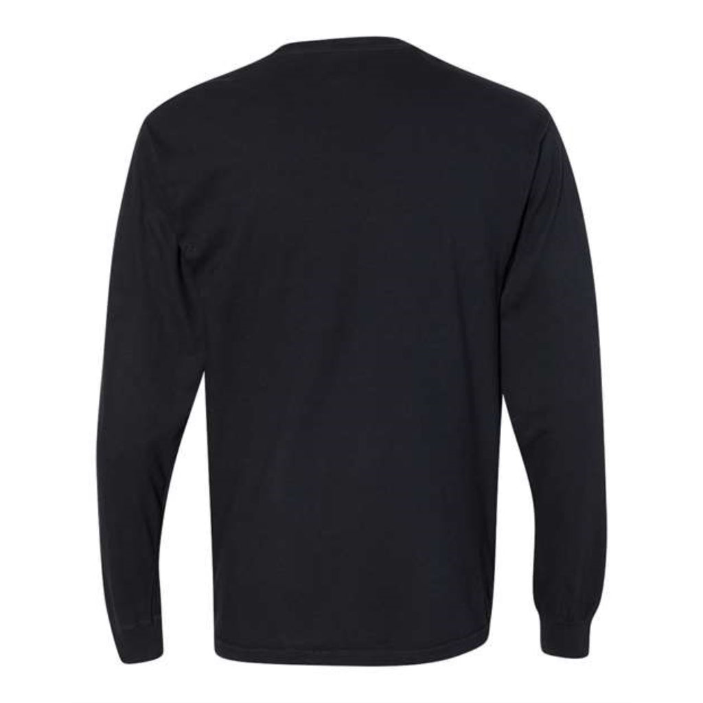 Comfort Colors Garment-Dyed Heavyweight Long Sleeve Pocket T-Shirt - Black, L