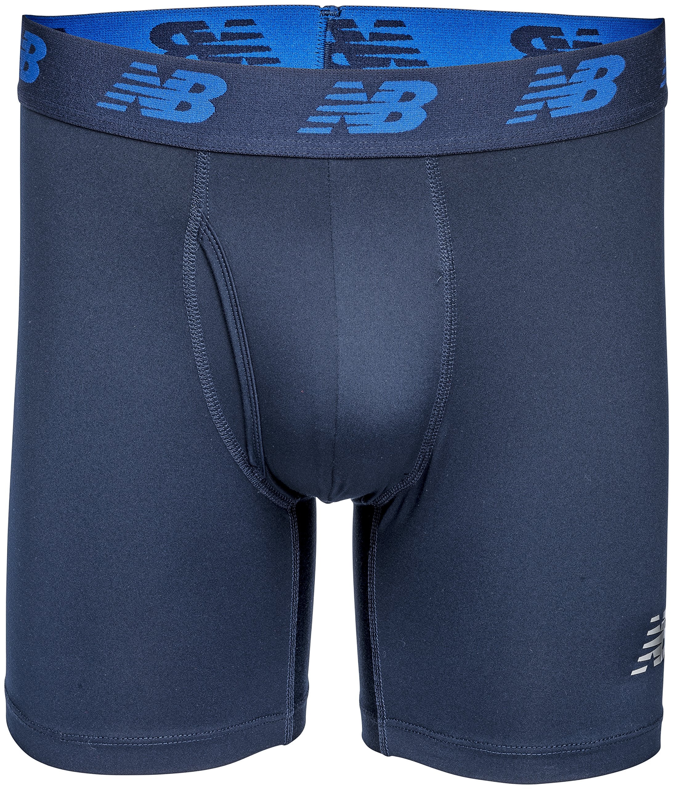 New Balance Men's Big and Tall 6 Boxer Brief Fly Front with Pouch, 3-Pack of Big Man Boxers