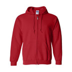 Gildan Heavy Blend Full-Zip Hooded Sweatshirt - Red, S