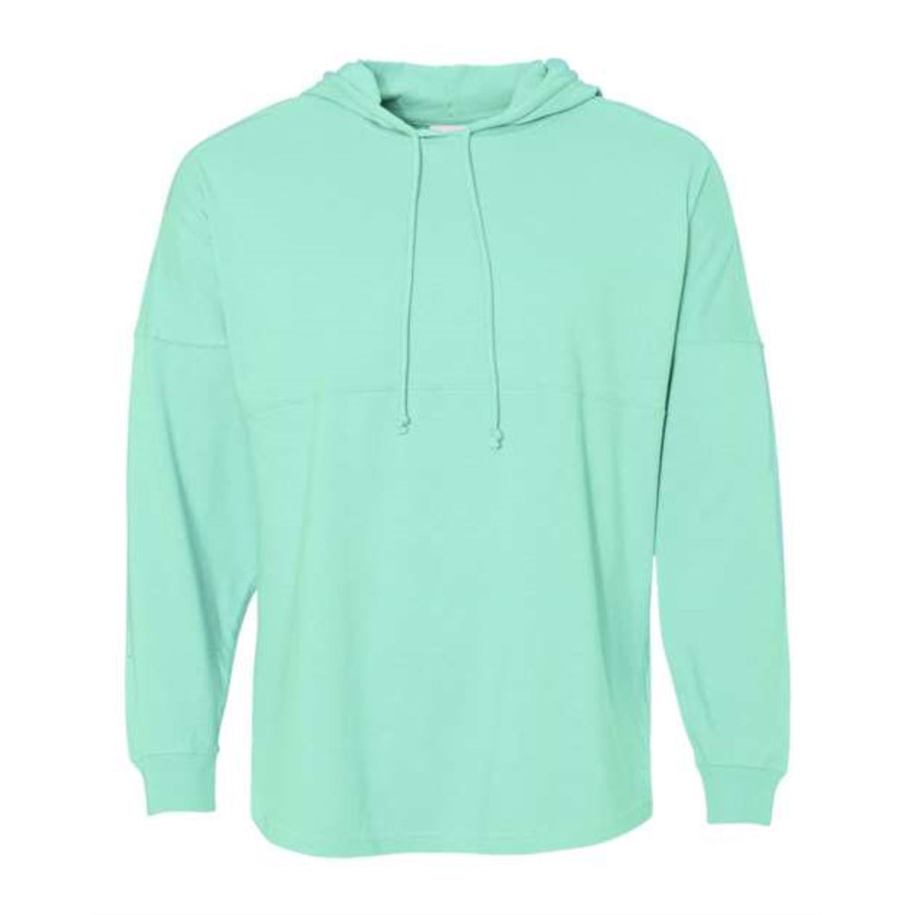 J. America Hooded Game Day Jersey T-Shirt - Mint, M