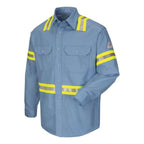 Bulwark Enhanced Visibility Uniform Shirt - Light Blue, XL