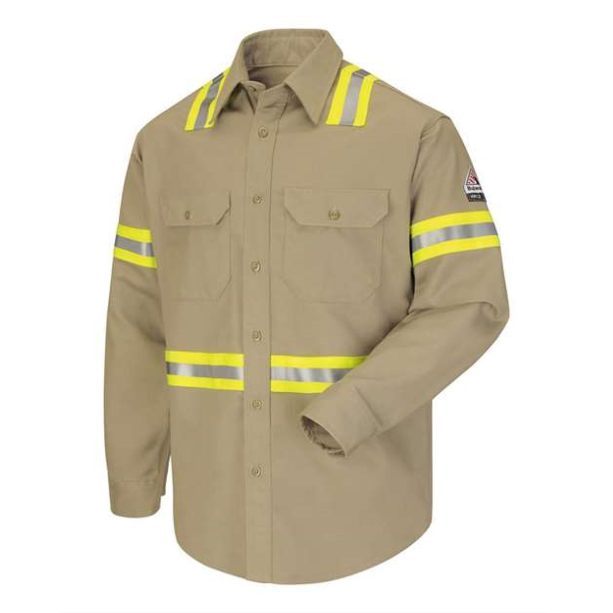Bulwark Enhanced Visibility Uniform Shirt - Khaki, M