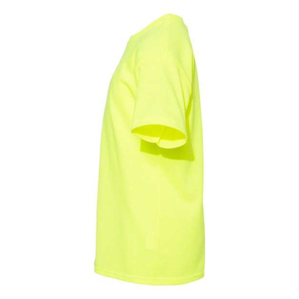 Hanes Ecosmart Youth Short Sleeve T-Shirt - Safety Green, S