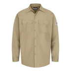 Bulwark Flame Resistant Excel Work Shirt Long Sizes - Khaki, MT