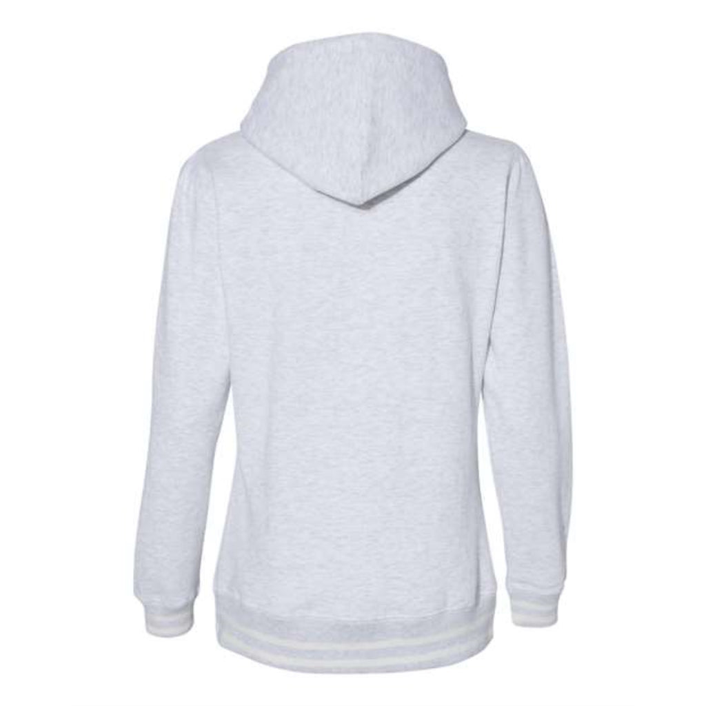J. America Womens Relay Hooded Sweatshirt - Ash, L
