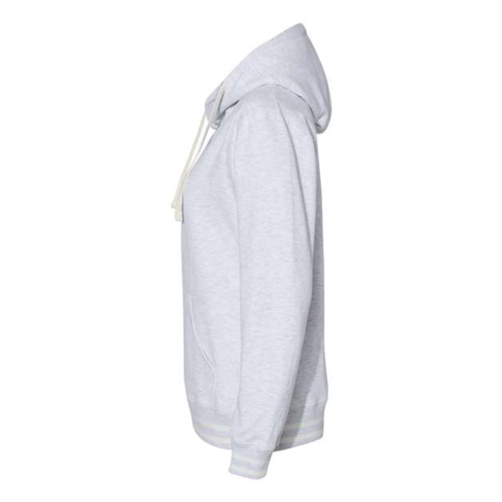 J. America Womens Relay Hooded Sweatshirt - Ash, L