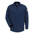 Bulwark Concealed-Gripper Pocketless Work Shirt - Navy, M