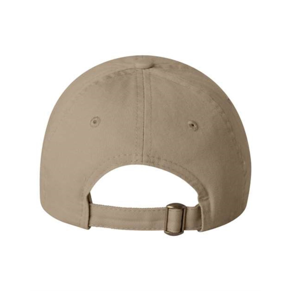 Valucap Small Fit Bio-Washed Dad's Cap - Khaki, Adjustable