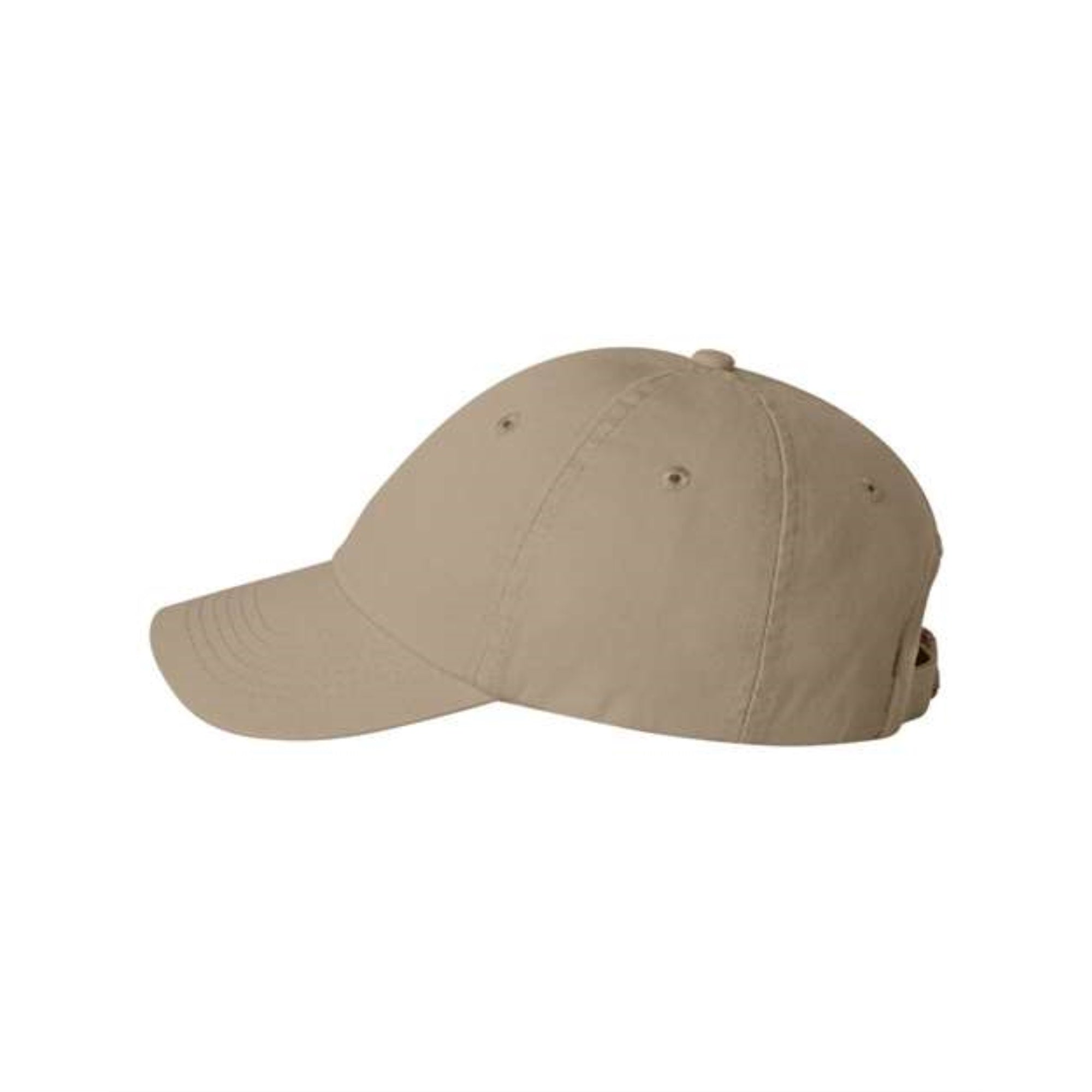 Valucap Small Fit Bio-Washed Dad's Cap - Khaki, Adjustable