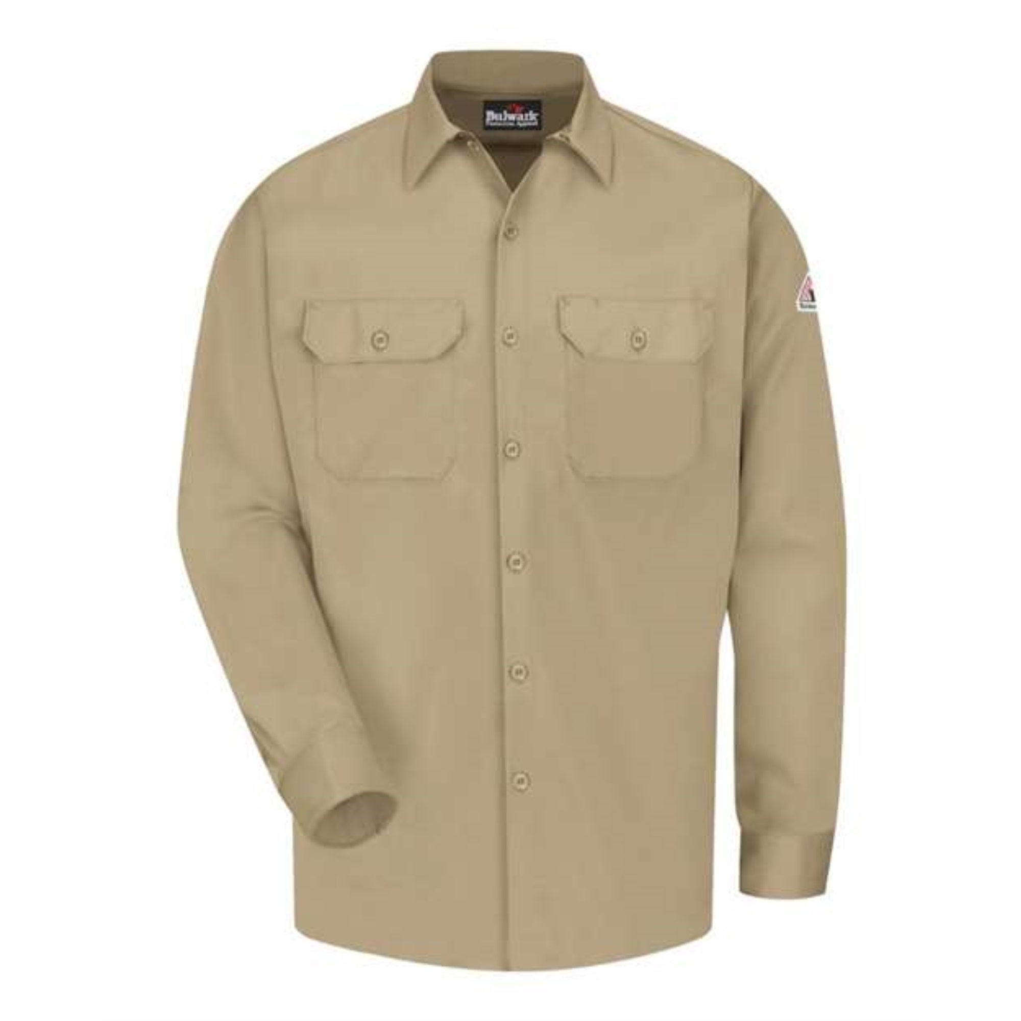 Bulwark Work Shirt - EXCEL FR ComforTouch - Long Sizes - Khaki, LT