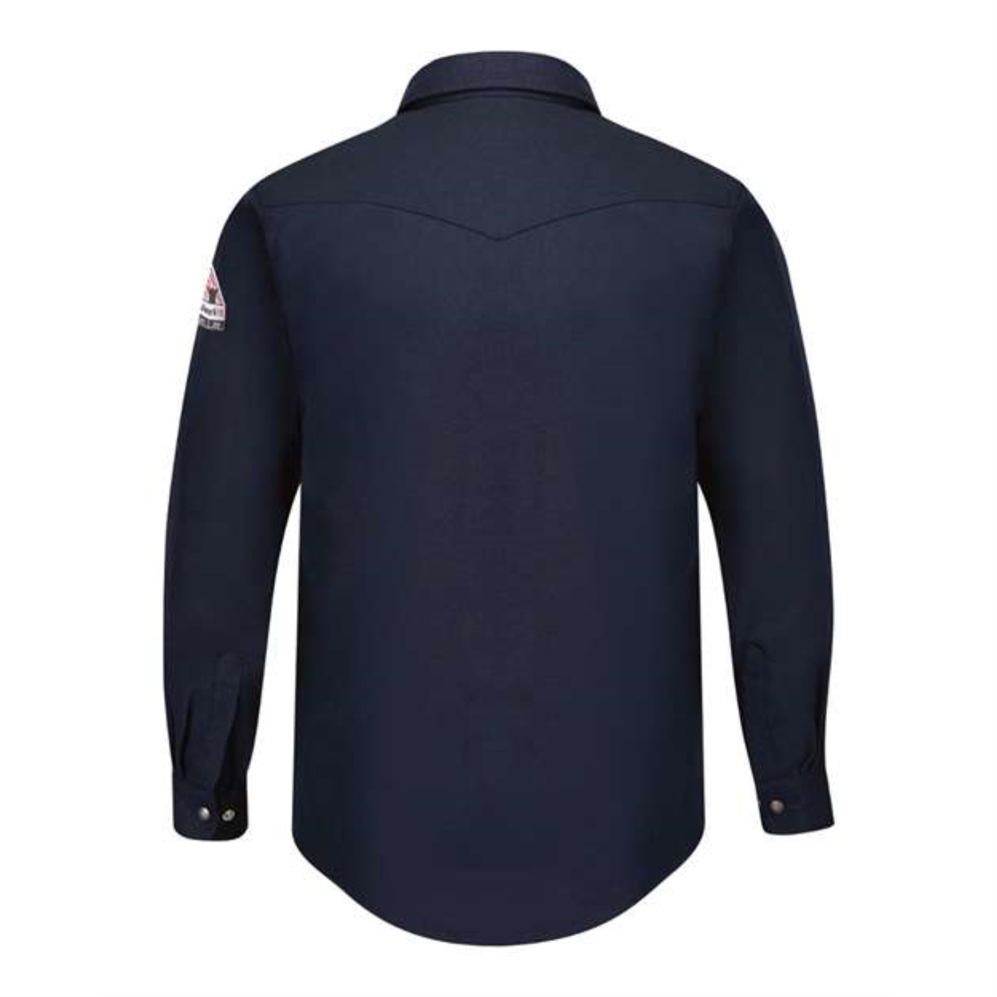 Bulwark Snap-Front Uniform Shirt - Nomex IIIA - 4.5 oz. - Long Sizes - Navy, MT