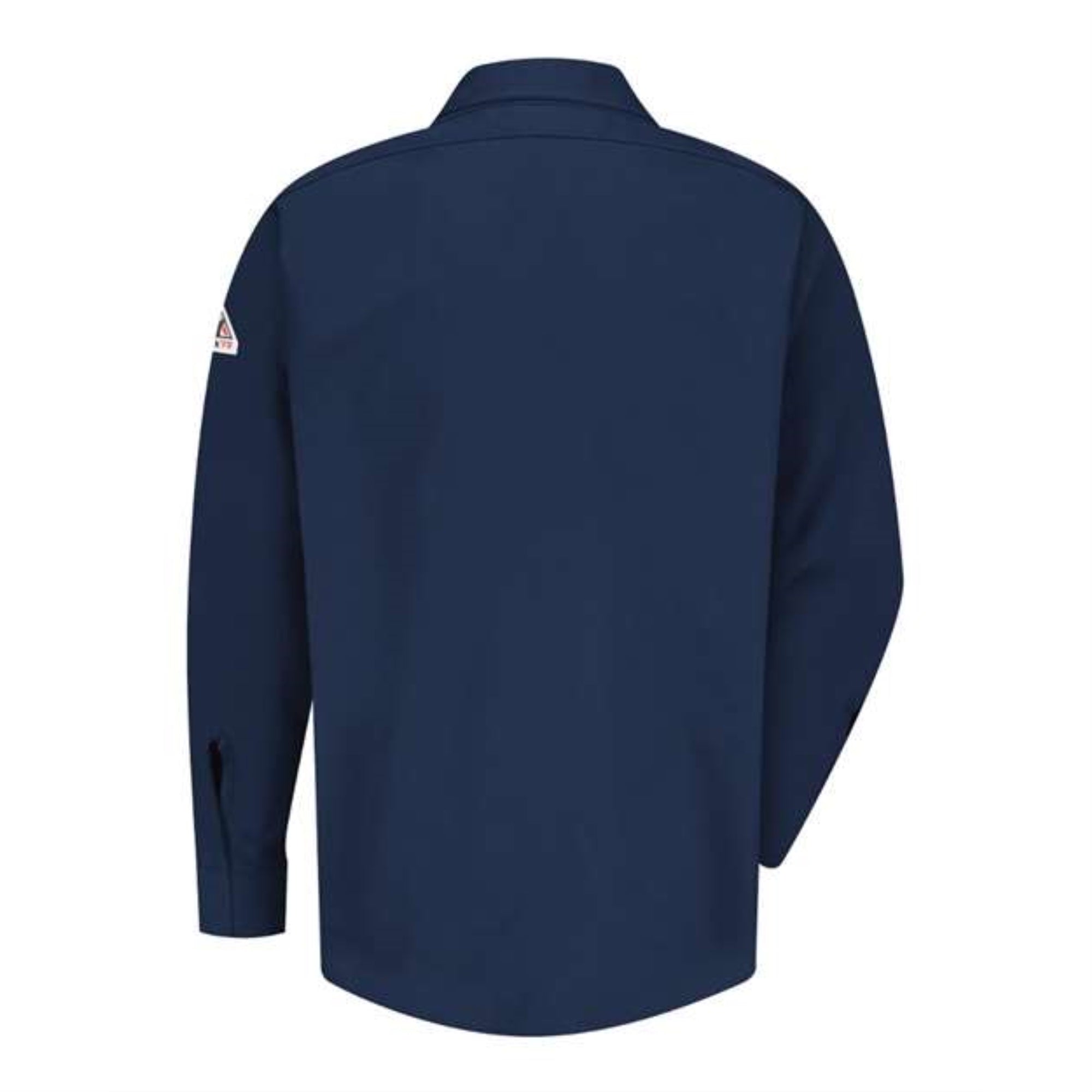 Bulwark Concealed-Gripper Pocketless Long Sleeve Shirt - CoolTouch 2 - Navy, L