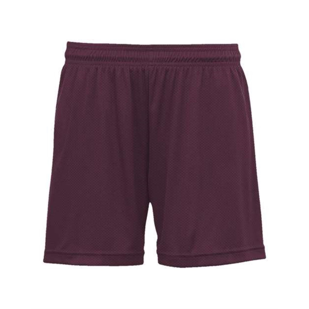 C2 Sport Women's Mesh Shorts - Maroon, XS