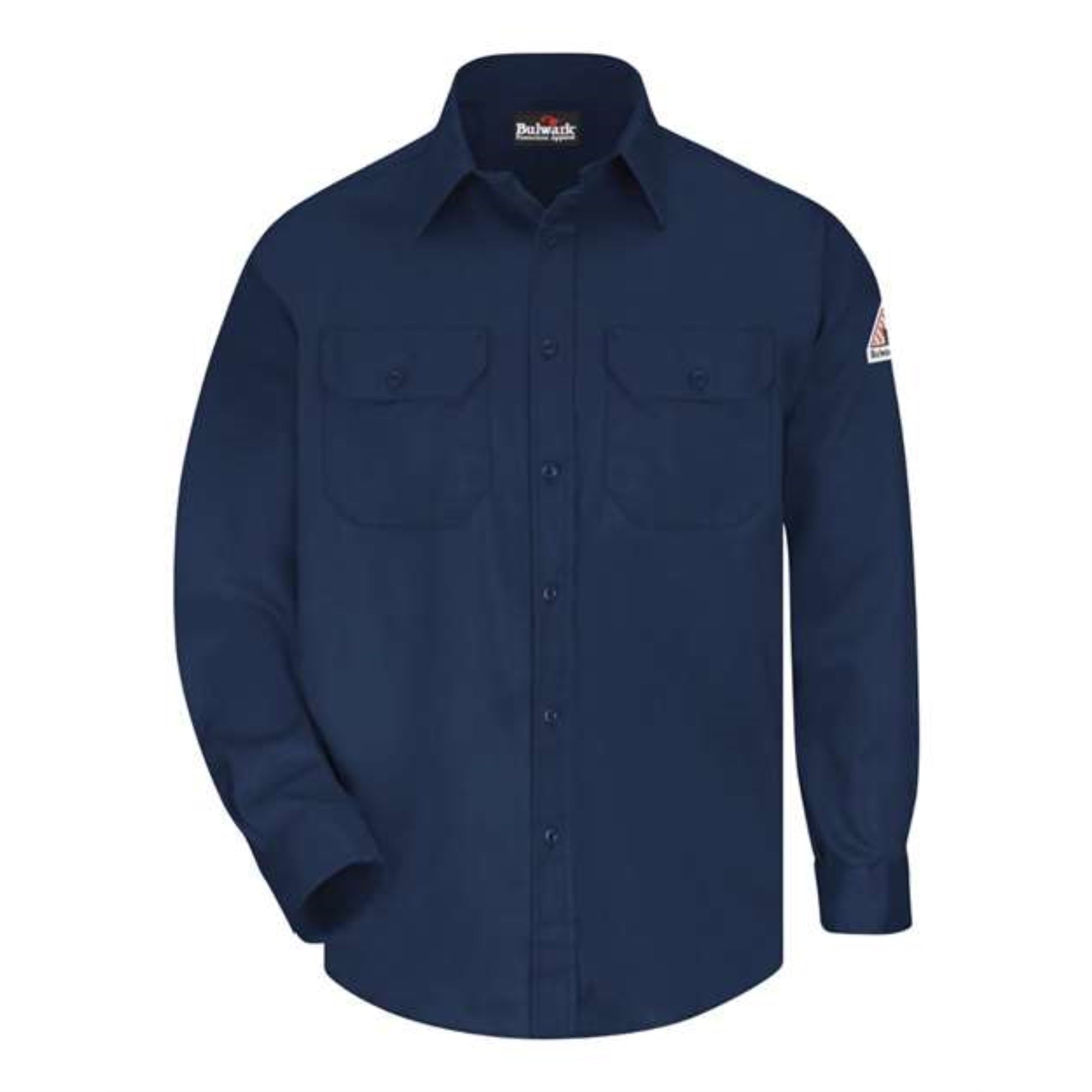 Bulwark Uniform Shirt - Long Sizes - Navy, XL