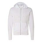 BELLA + CANVAS Unisex Sponge Fleece Full-Zip Hoodie - White, L