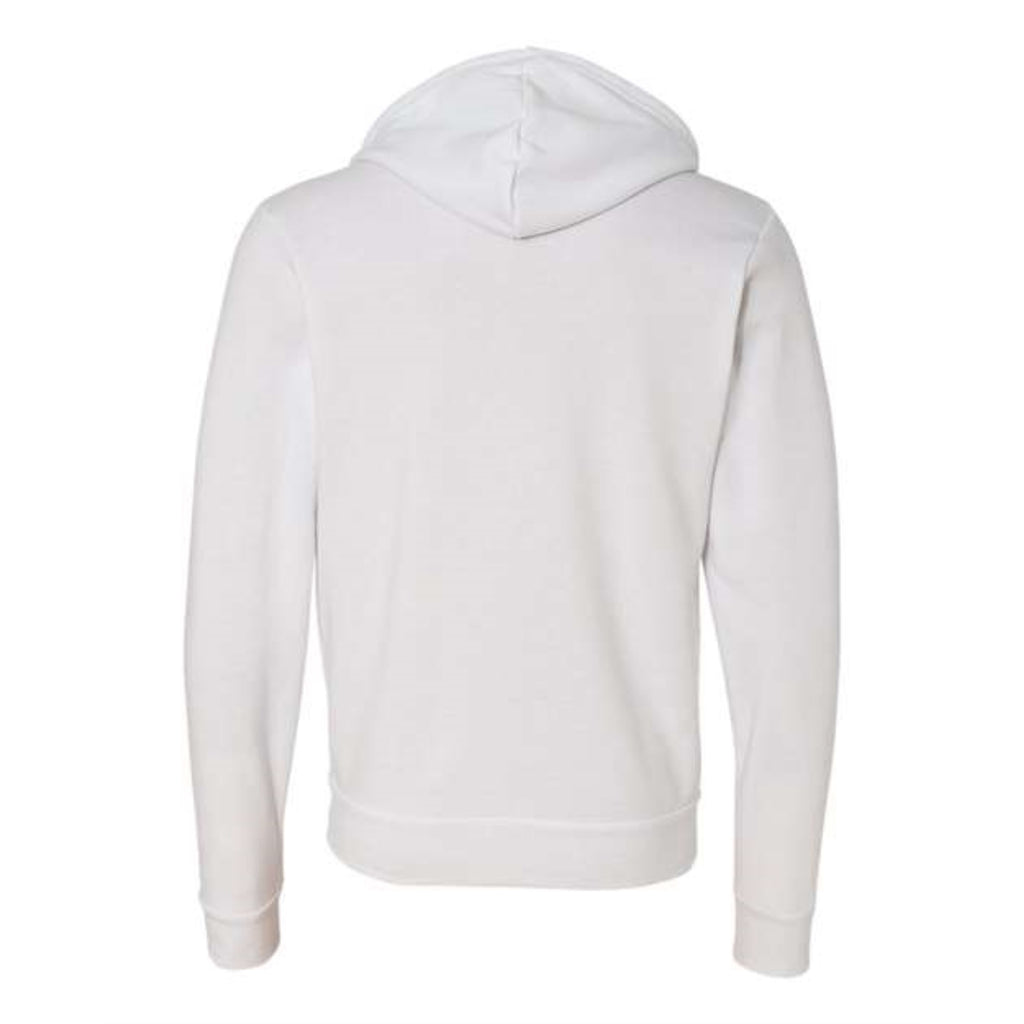 BELLA + CANVAS Unisex Sponge Fleece Full-Zip Hoodie - White, L