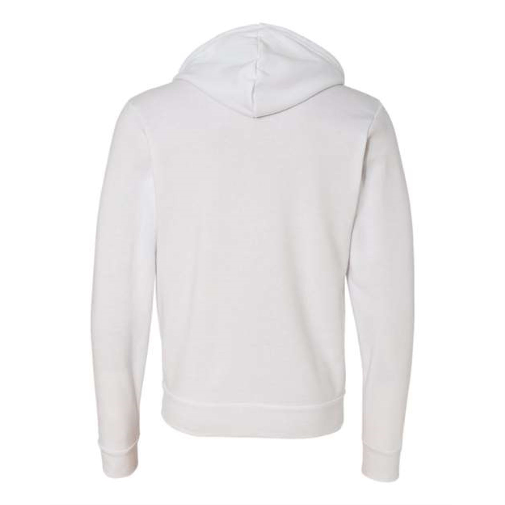 BELLA + CANVAS Unisex Sponge Fleece Full-Zip Hoodie - White, L