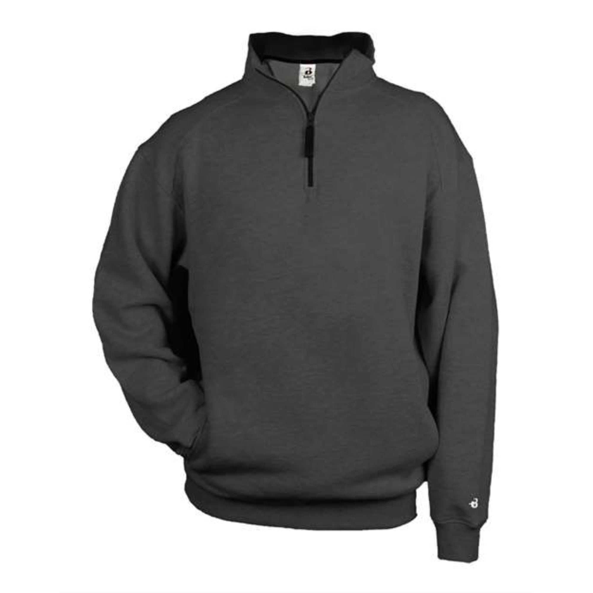 Badger Quarter-Zip Fleece Pullover - Charcoal, M