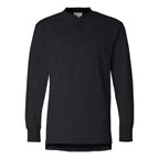 J. America Vintage Brushed Jersey Henley - Black, XS