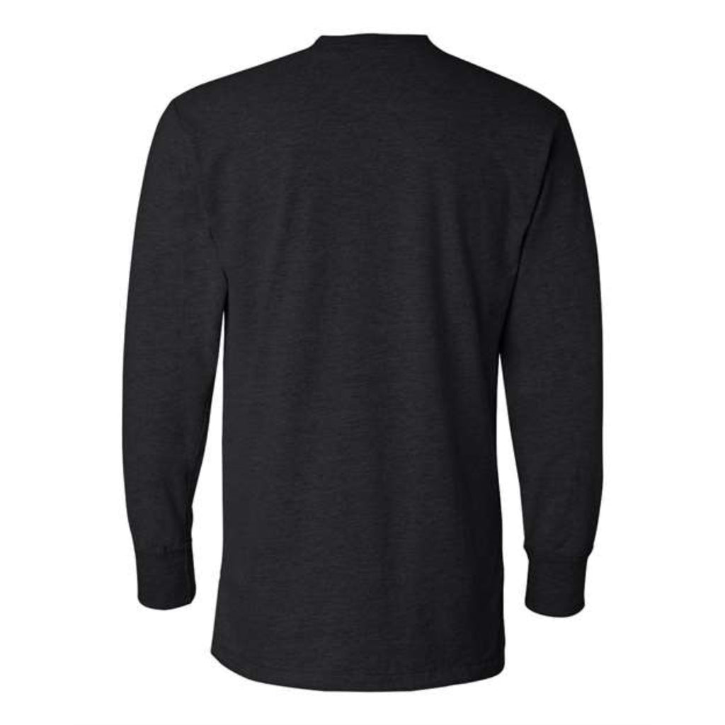 J. America Vintage Brushed Jersey Henley - Black, XS