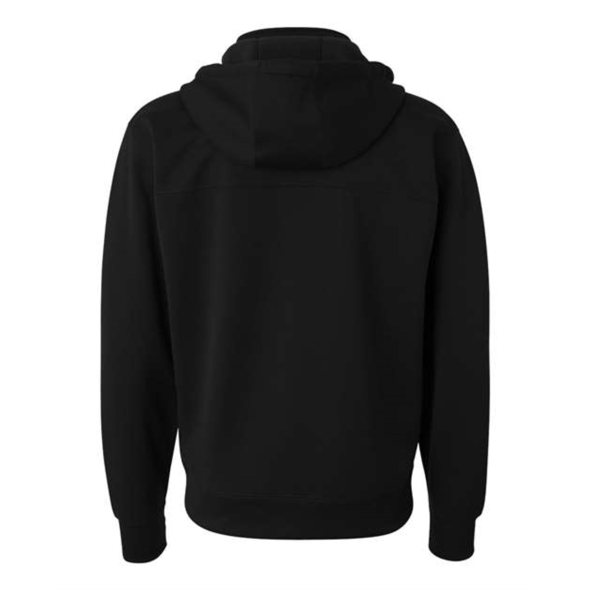 Independent Trading Co. Poly-Tech Full-Zip Hooded Sweatshirt - Black, XL