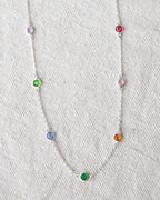 Silver Pop of Color Necklace
