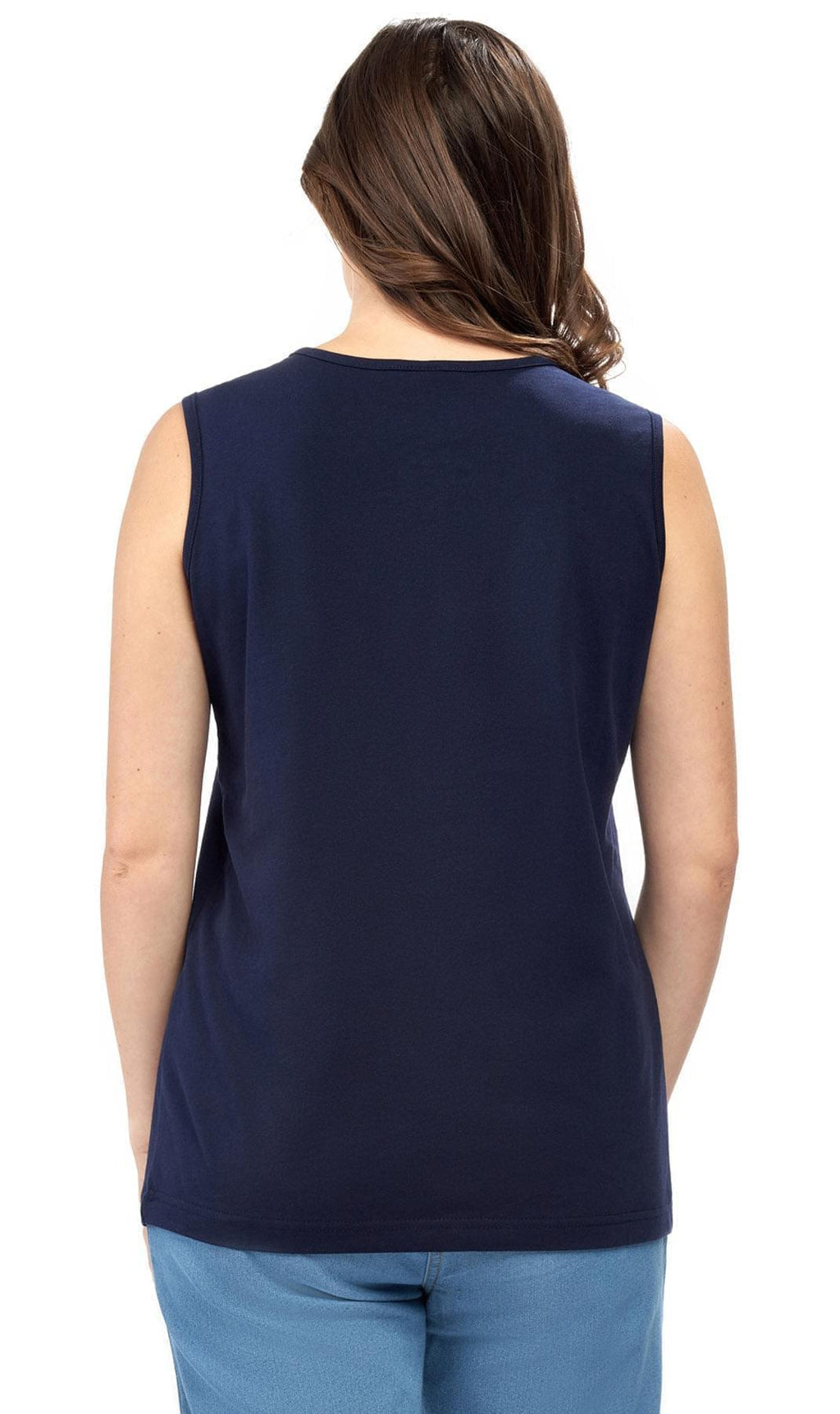 Women's Classic Relaxed Fit Sleeveless Tank Top — Lightweight Cotton Blend