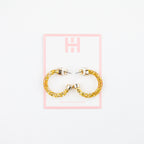 Mini Hoops - Gold Glitter