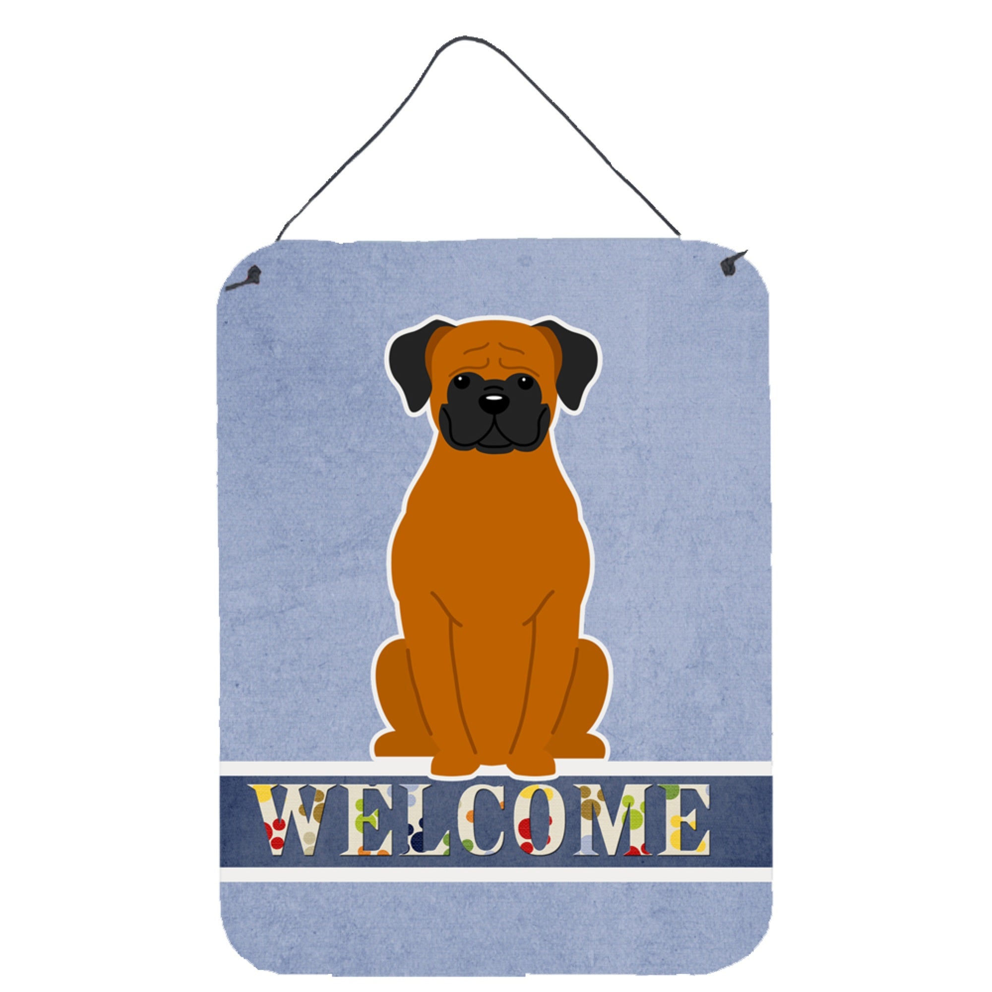 Caroline's Treasures Fawn Boxer Welcome Metal Print, 16 x 12, Multicolor