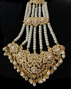 DJHR153 Wafa jadau jhoomar in pearls ( READY TO SHIP )