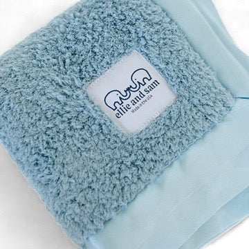 Classic Satin Border Lovey - Powder Blue