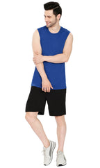 Men's 100% Cotton Knit Shorts — Elastic Waist with Inner Drawstring