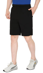 Men's 100% Cotton Knit Shorts — Elastic Waist with Inner Drawstring
