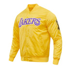 Pro Standard LA Lakers Big Logo Satin Jacket - Gold